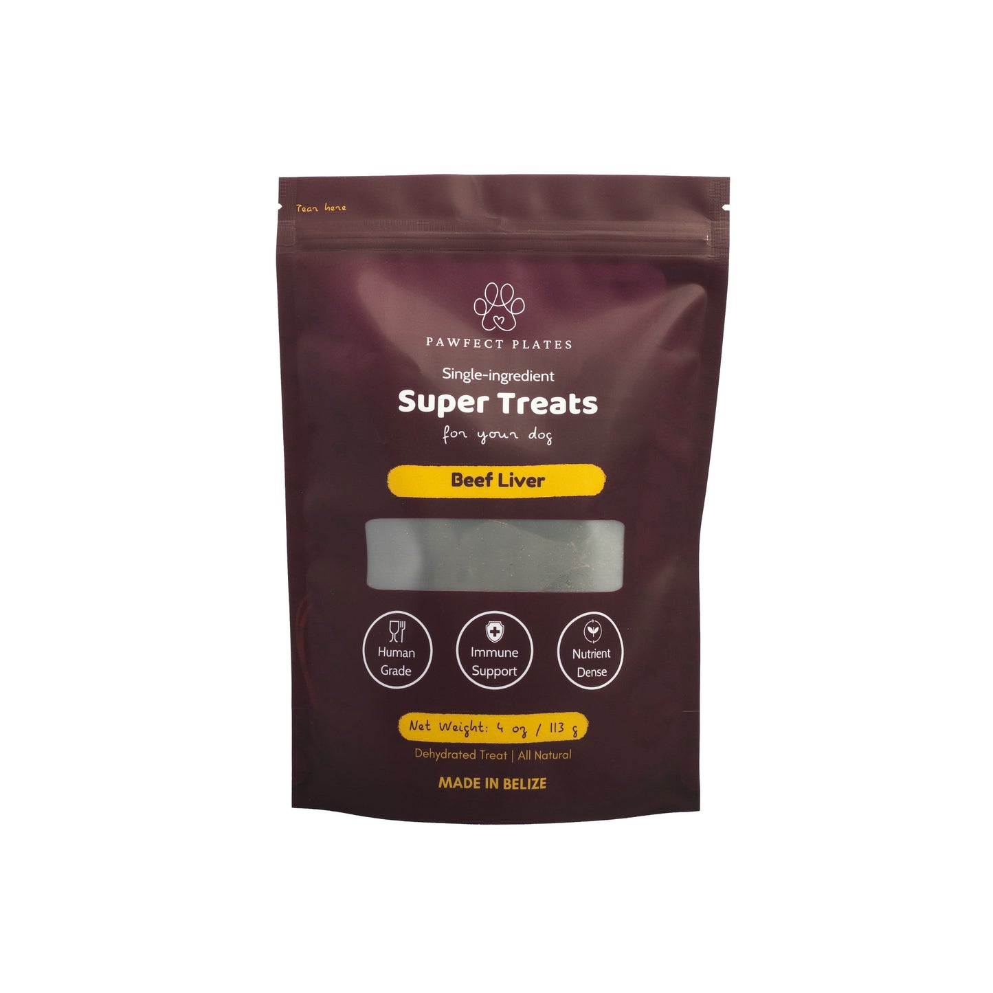 Beef Liver Dog Treats Packaging Front